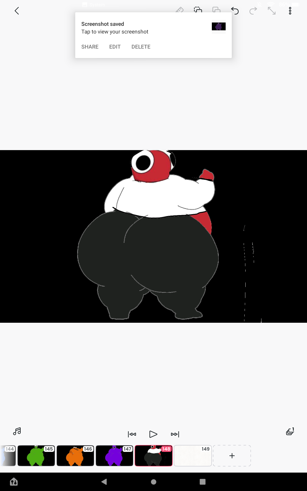 Gametoons red and green big fat for eating pizza by rainbowfriends37437 on  DeviantArt