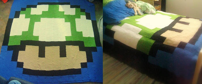 1up Mushroom Blanket