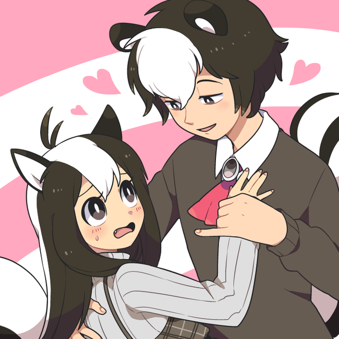 Humanized Pepe Le Pew and Penelope