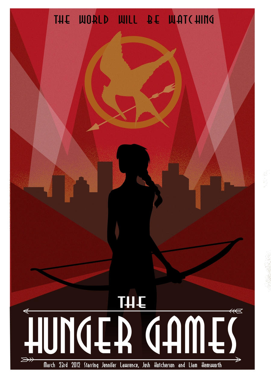 The Hunger Games Art Deco Vector Concept Poster by Ladybug17 on