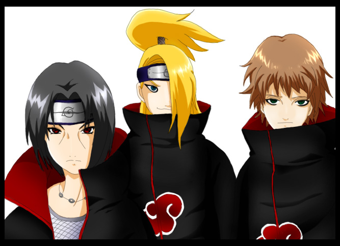 Itachi_Deidara_Sasori_colored