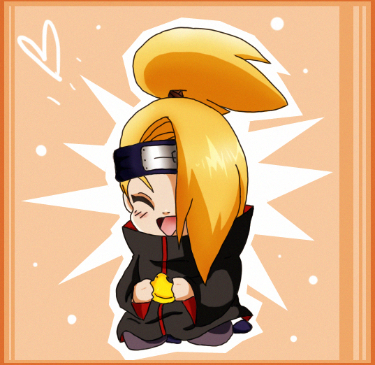 Chibi Deidara Holding Peep