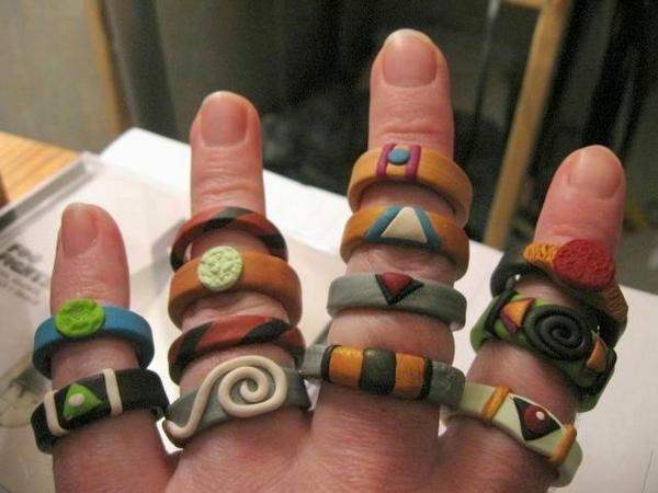Fimo Clay Rings by myzmuddy on DeviantArt