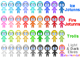 Sprite Base - Fantasy Skintones