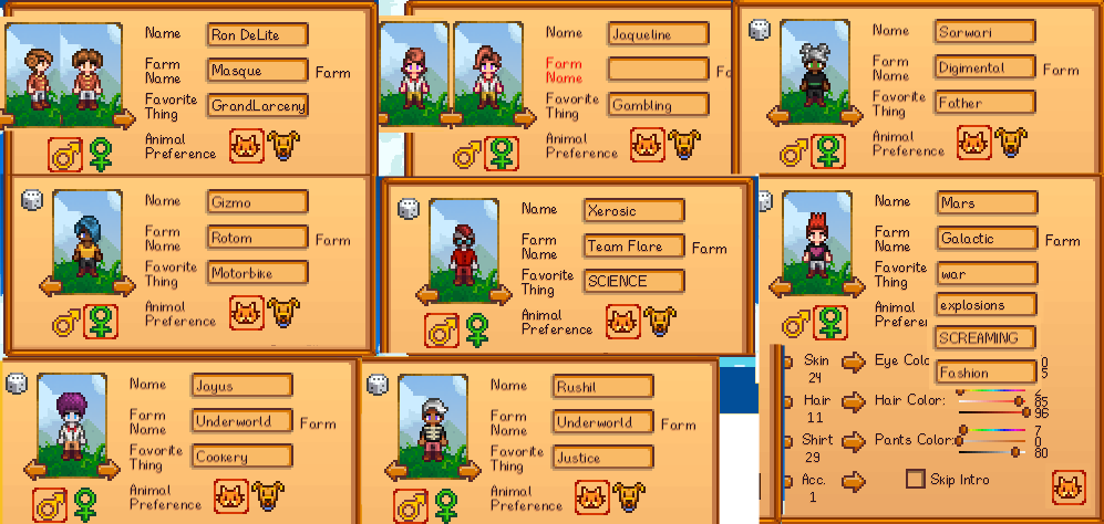 Stardew Valley Character Creation Ideas Stardew Valley Character Creation Ideas