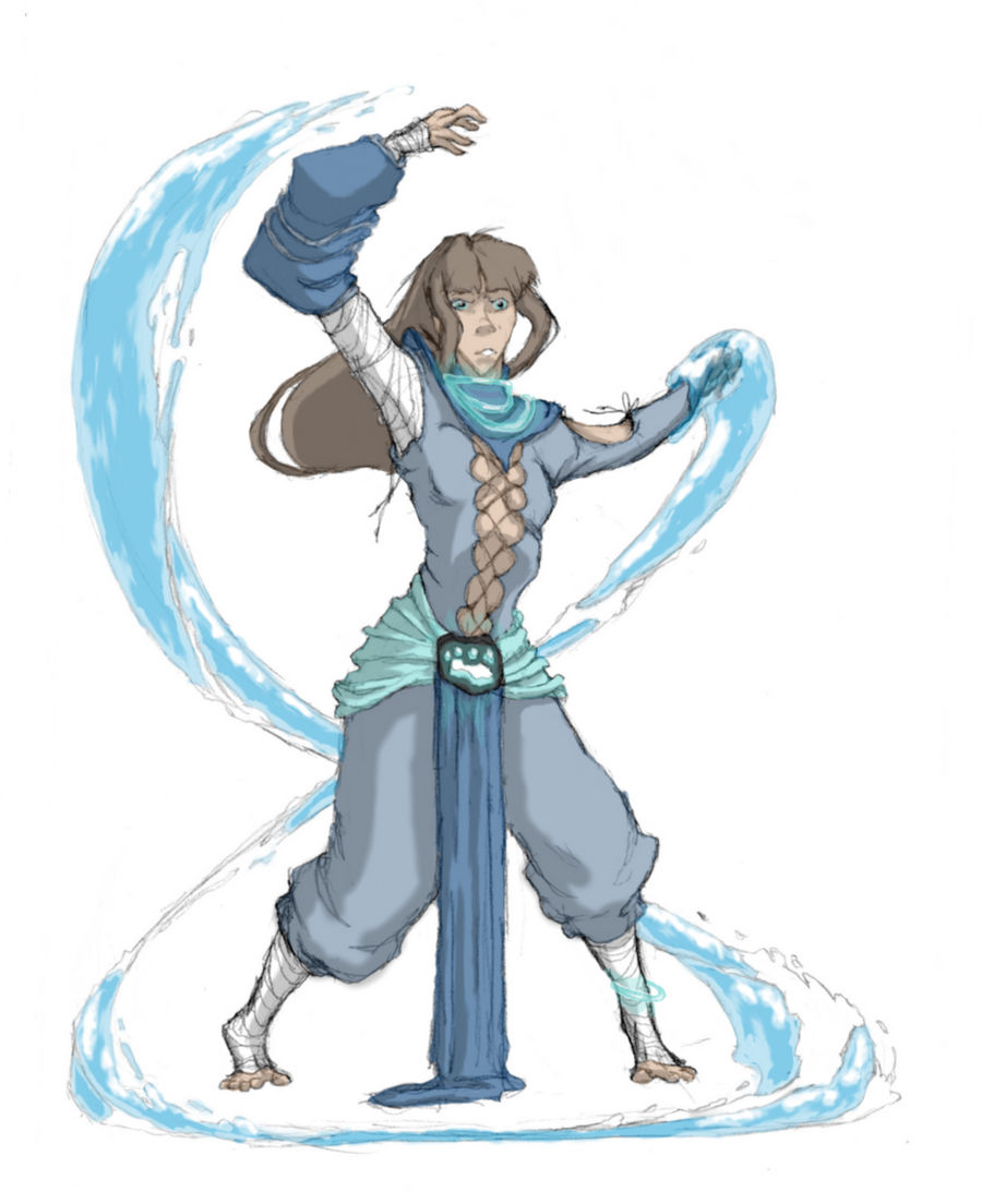 Waterbender Drawing Commission: Waterbender No1 by moptop4000 on DeviantArt