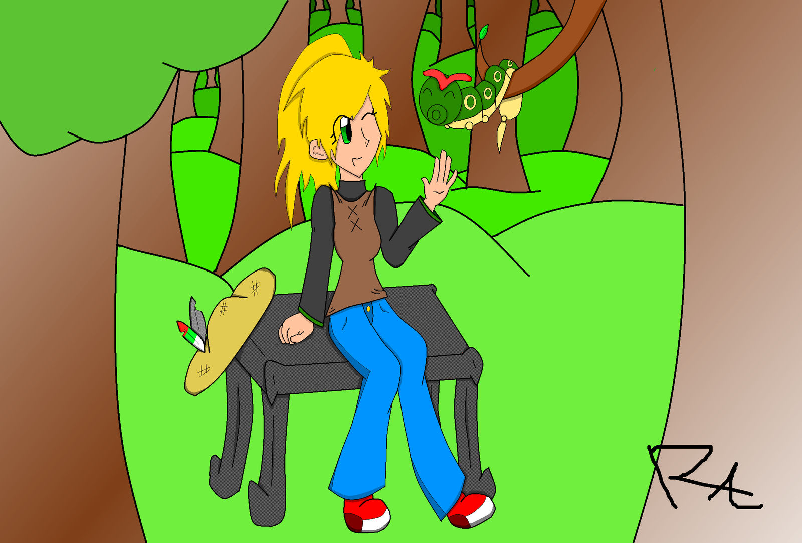 Back in Viridian Forest (With Background)