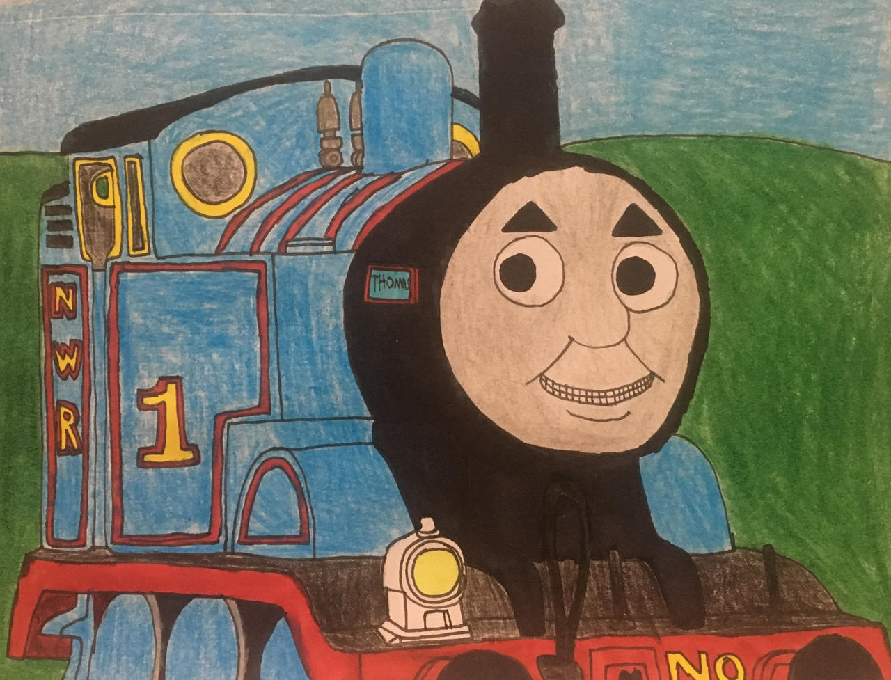 Thomas Drawing Deviantart Thomas the Tank Engine portrait drawing by AuraKnight100 on DeviantArt