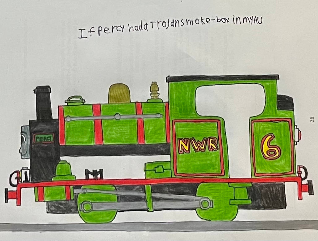 If Percy had a Trojan smoke-box in my AU by AuraKnight100 on DeviantArt
