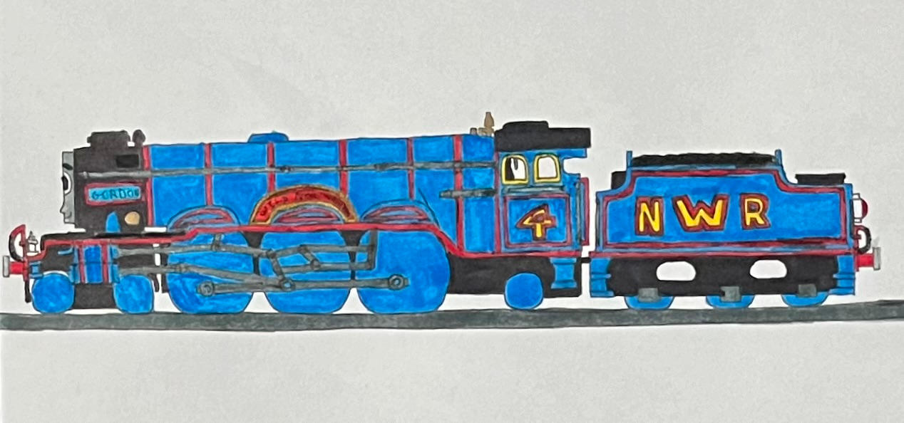 Gordon with his spare tender (remastered) by AuraKnight100 on DeviantArt