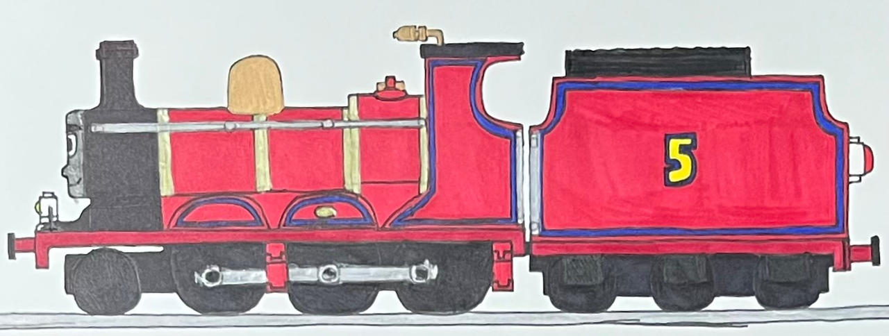 James the Red Engine (Hybrid Drawing) by AuraKnight100 on DeviantArt