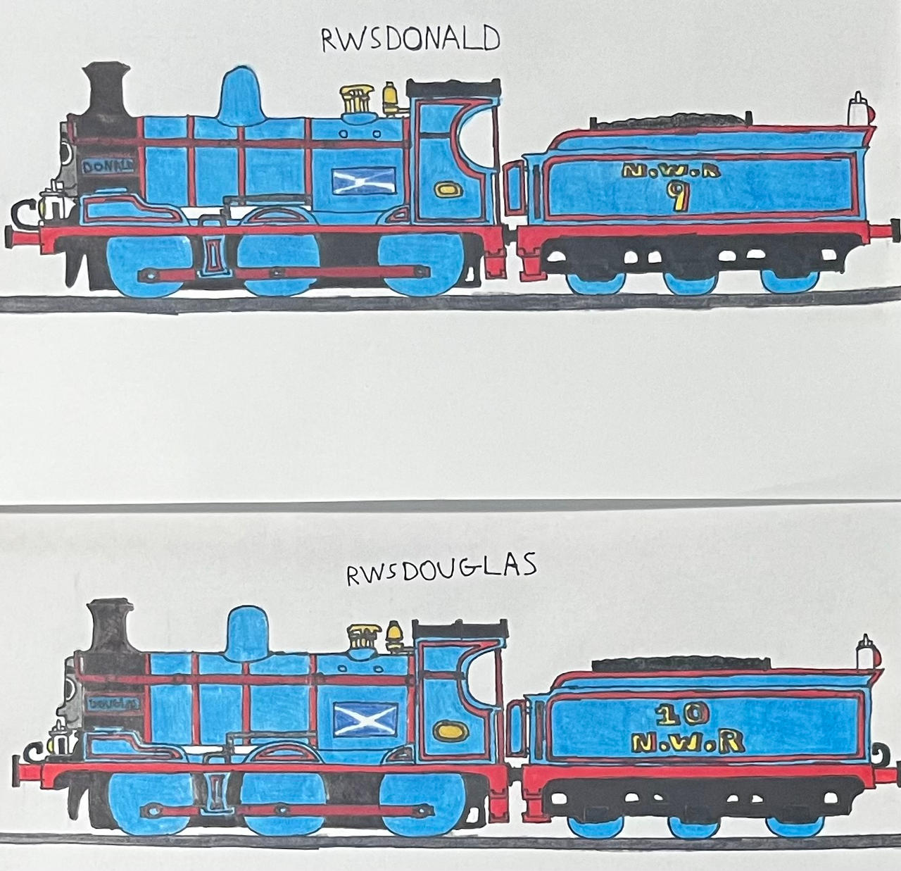 RWS Donald and Douglas (AuraKnight100 style) by AuraKnight100 on DeviantArt