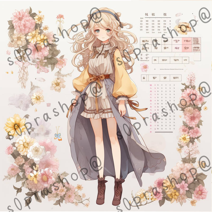 Spring Based Character Design (Open 3)Spring Theme |AI Character| by S0pra on DeviantArt