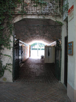 Brick hallway