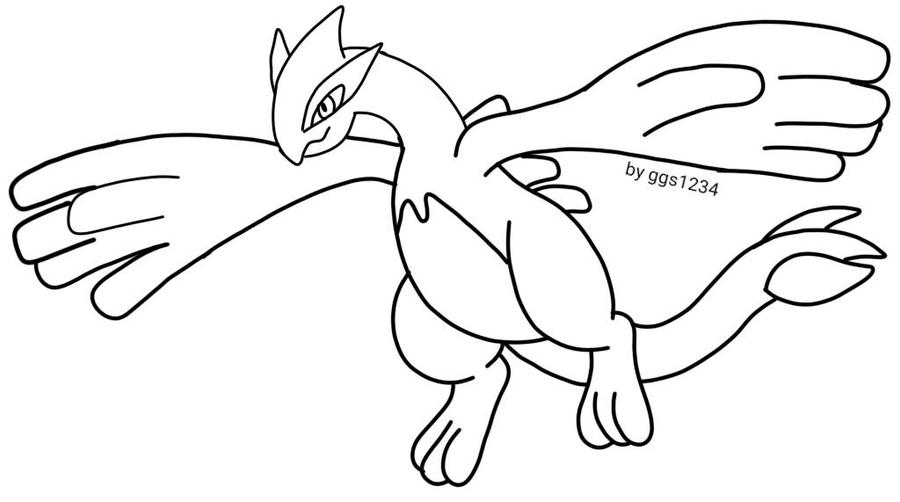 lugia coloring page by Gadgetgirlsteph1234 on DeviantArt
