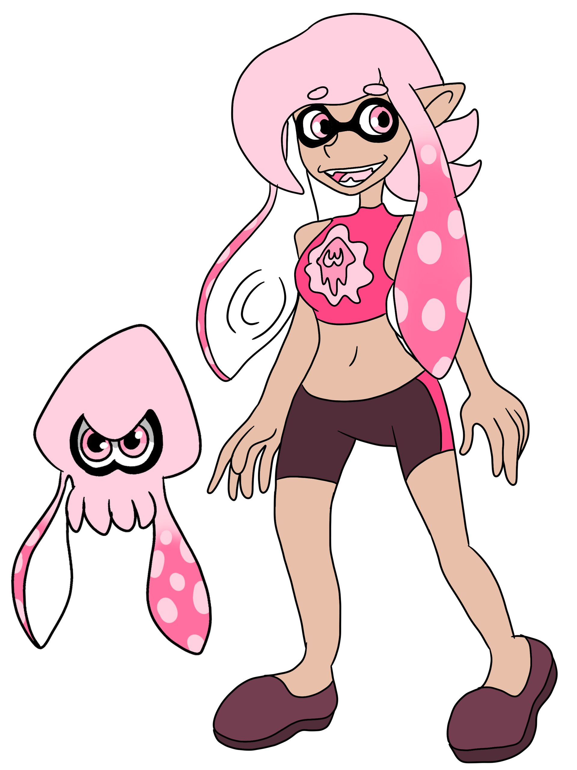 Pink Inkling Jumping Pink inkling adopable closed by Artistgamergirl2002 on DeviantArt