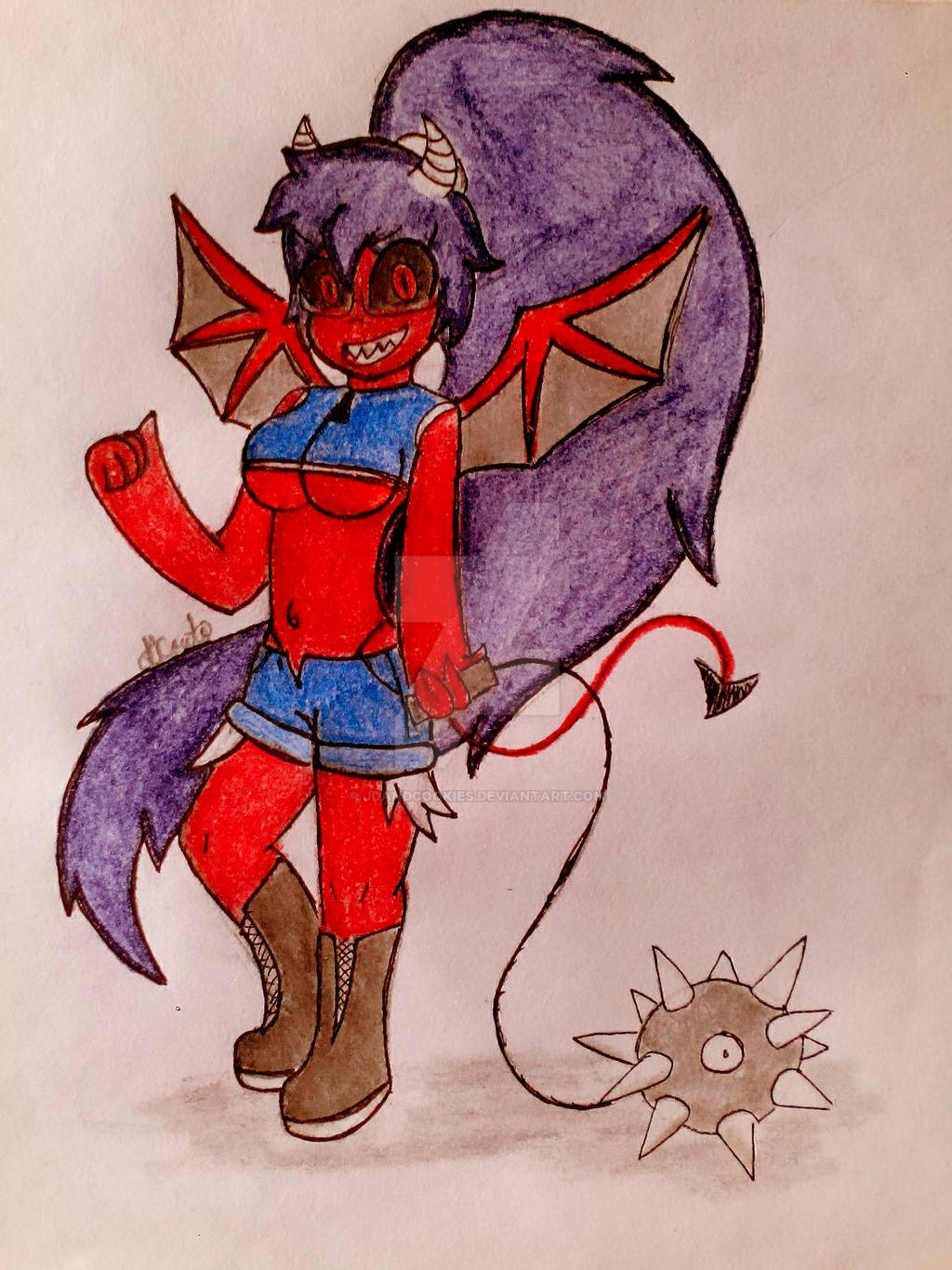 Agatha The Purple Hair Demon Girl By Jdandcookies On Deviantart