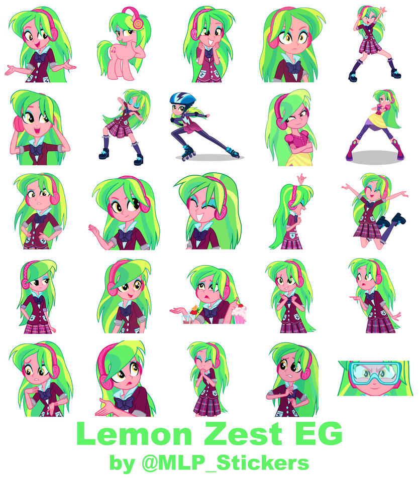 Sticker Pack 'Lemon Zest EG' by MLPCreativeLab on Deviant...