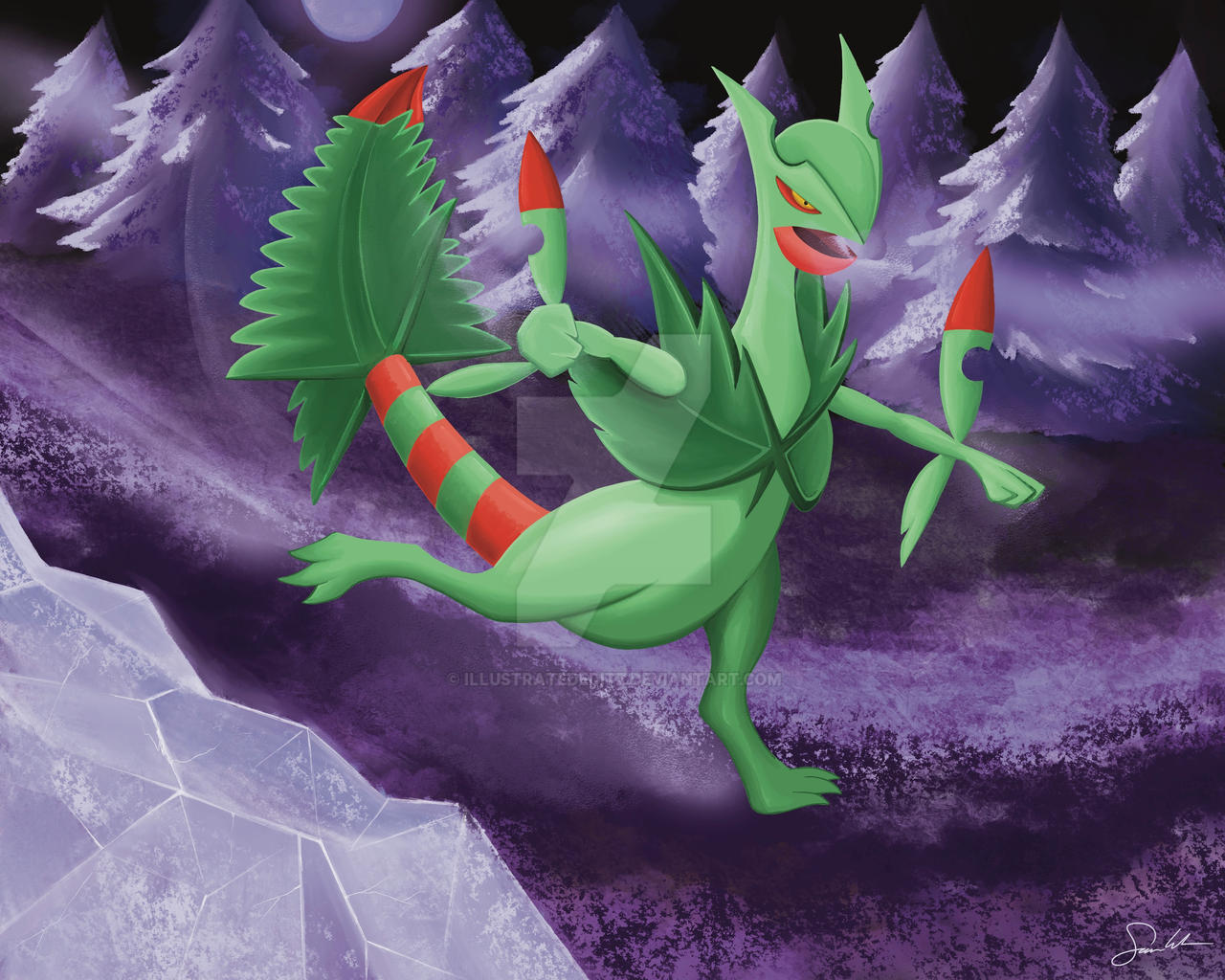 Mega Sceptile By Illustratededitz On DeviantArt mega-sceptile-by-illustratededitz-on-deviantart