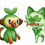 sprigatito and grookey