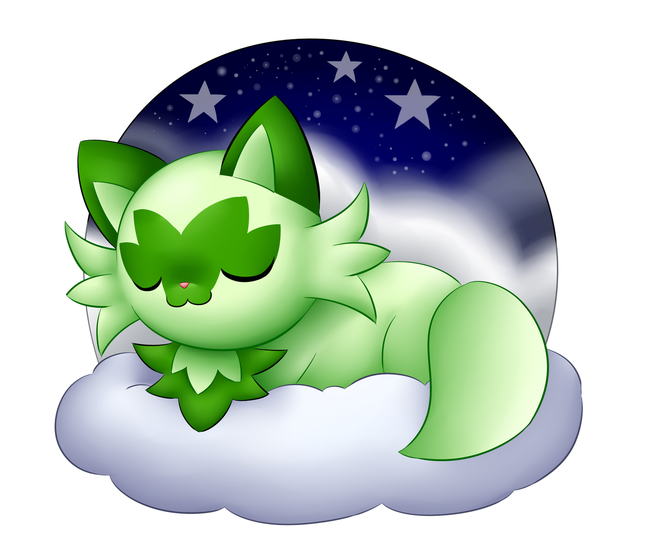 sleepy starters: sprigatito