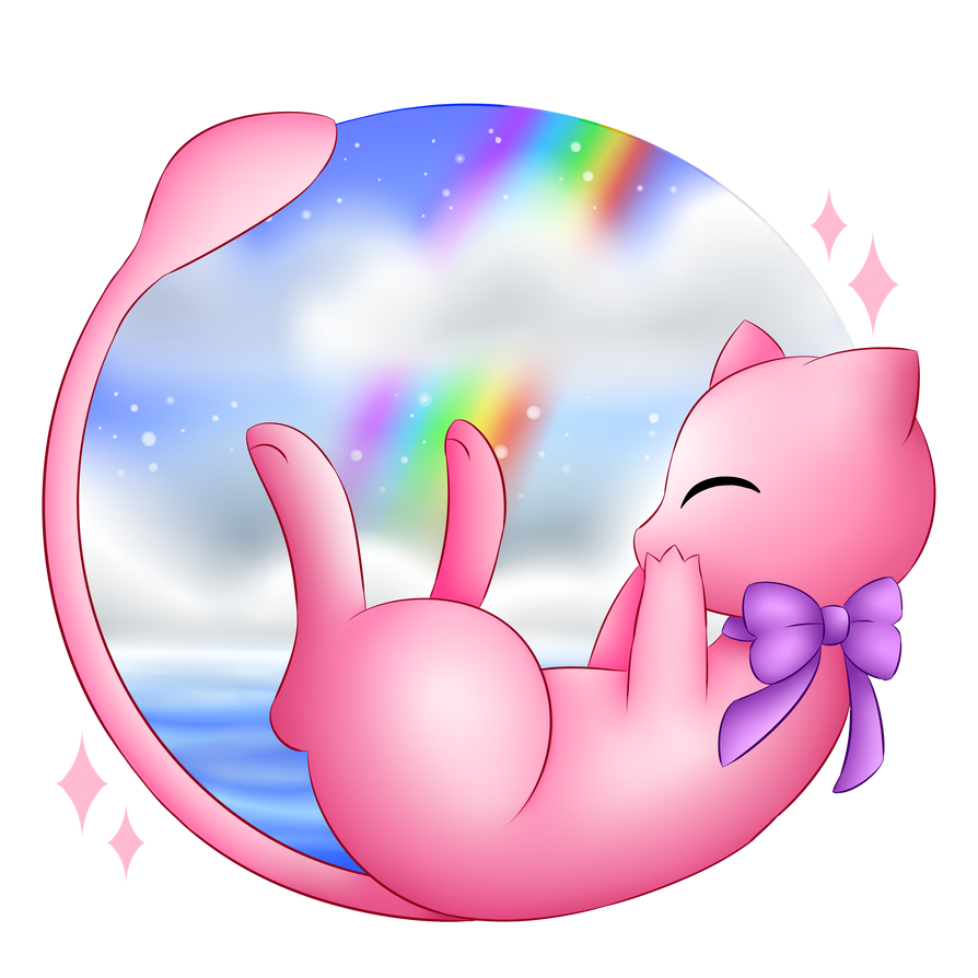 Rainbow Mew By Rukariia On DeviantArt rainbow-mew-by-rukariia-on-deviantart