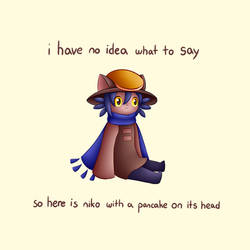 niko with a pancake