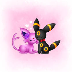 mini espeon + umbreon