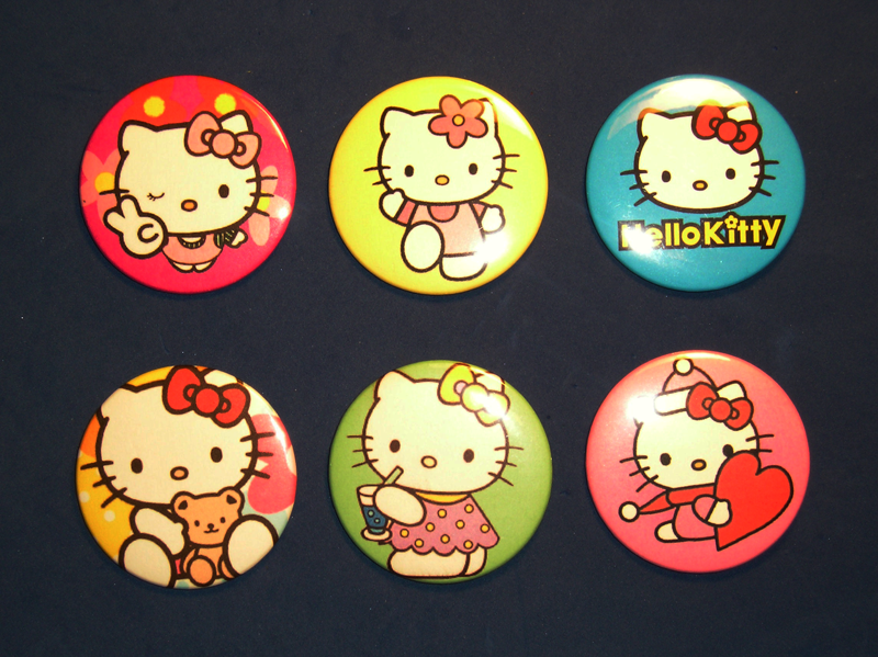 hello kitty pin back buttons