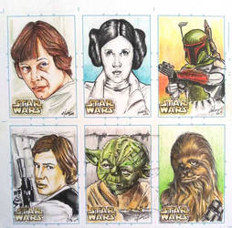 Starwars sketch cards