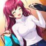 Her clothing situation