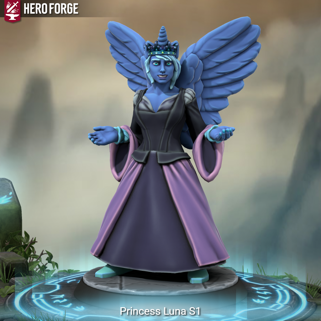 Color Forge Princess Princess Luna Season 1 (Hero Forge) by TychoTMA-1 on DeviantArt