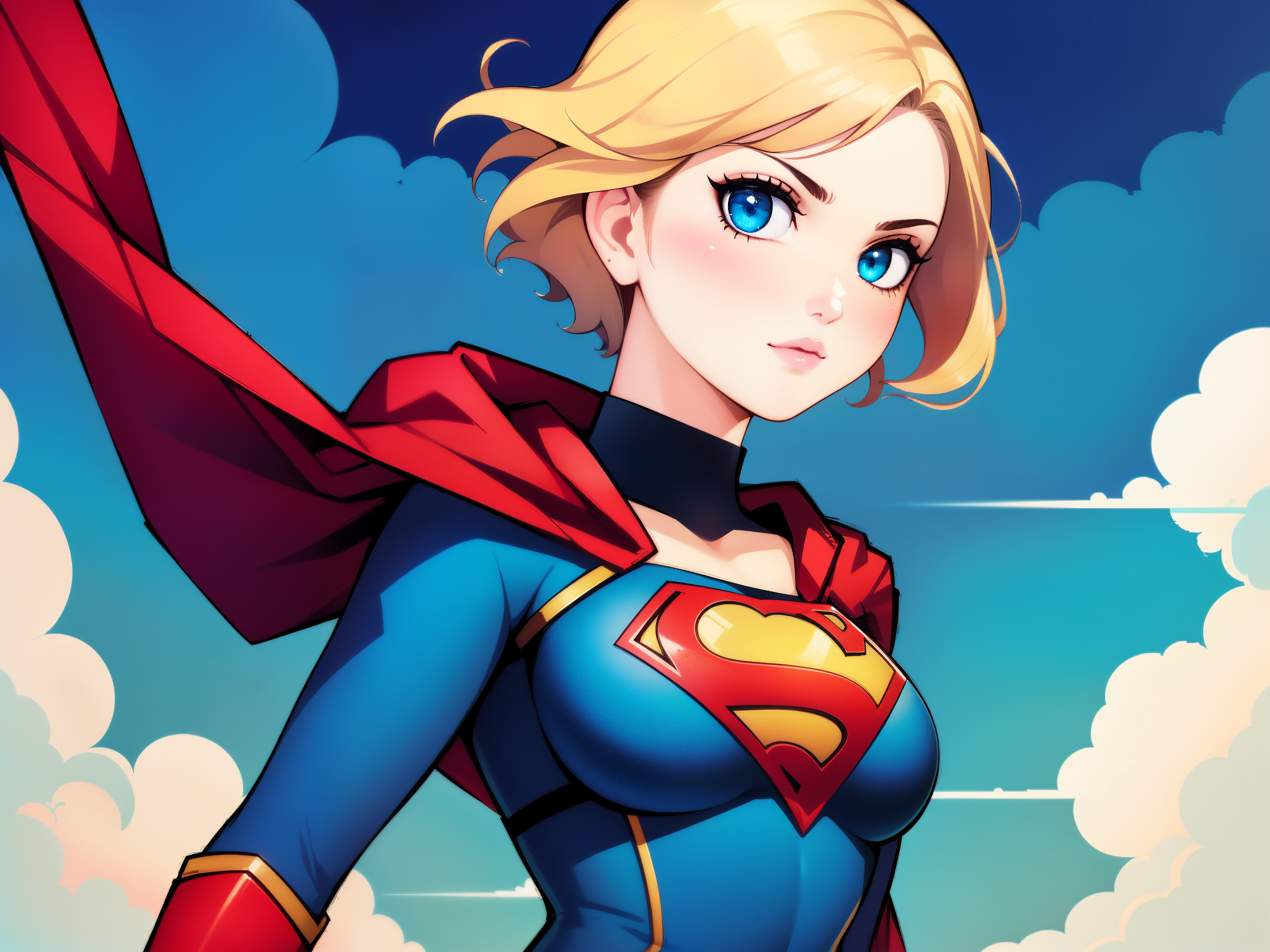 Super girl flying high by 0binobi on DeviantArt