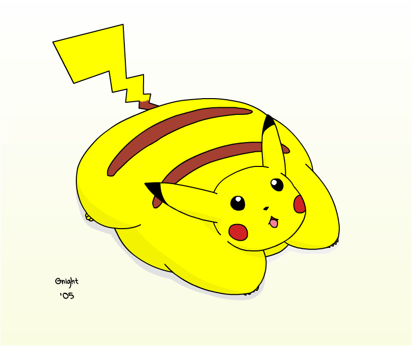 Fat pikachu by Gnight on DeviantArt.