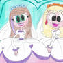 LENI AND CHEY IN WEDDING DRESSES