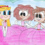 Star, Anne, and Luz In Pink Poofy Dresses