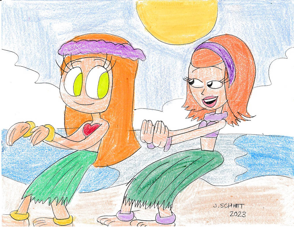 Hula Raferra Rafaella Hula Dancing With Daphne Blake by Toonguy971st on DeviantArt