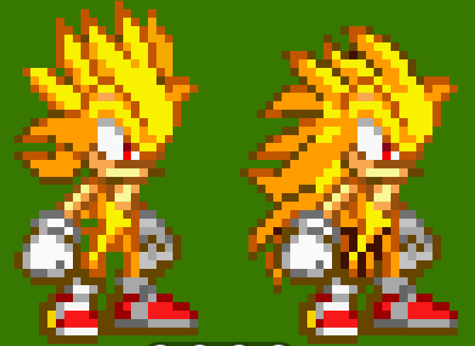 Pixilart - Super Sonic Sprite (Sonic 2) by RafaStudios2023