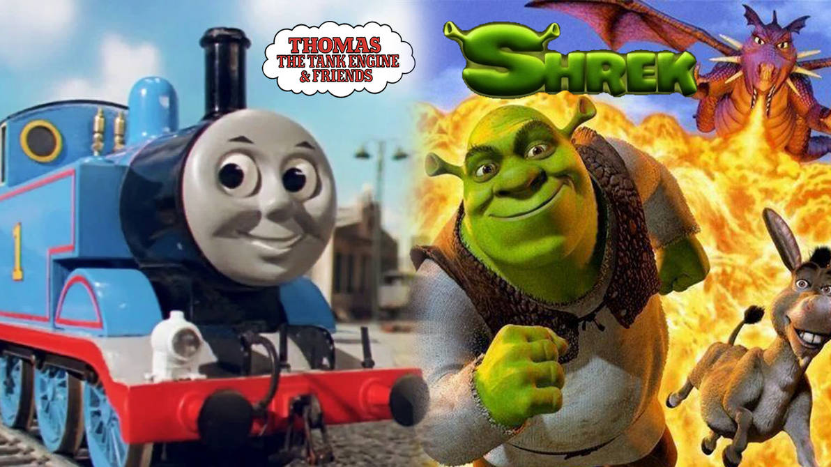 Thomas and Shrek Wallpaper by RedKirb on DeviantArt Thomas and Shrek Wallpaper by RedKirb on DeviantArt