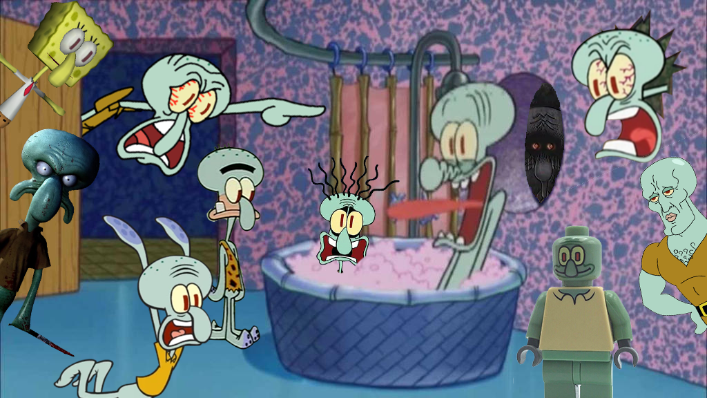 Squidward Library Multiple Squidwards drops at Squidward's house by RedKirb on DeviantArt