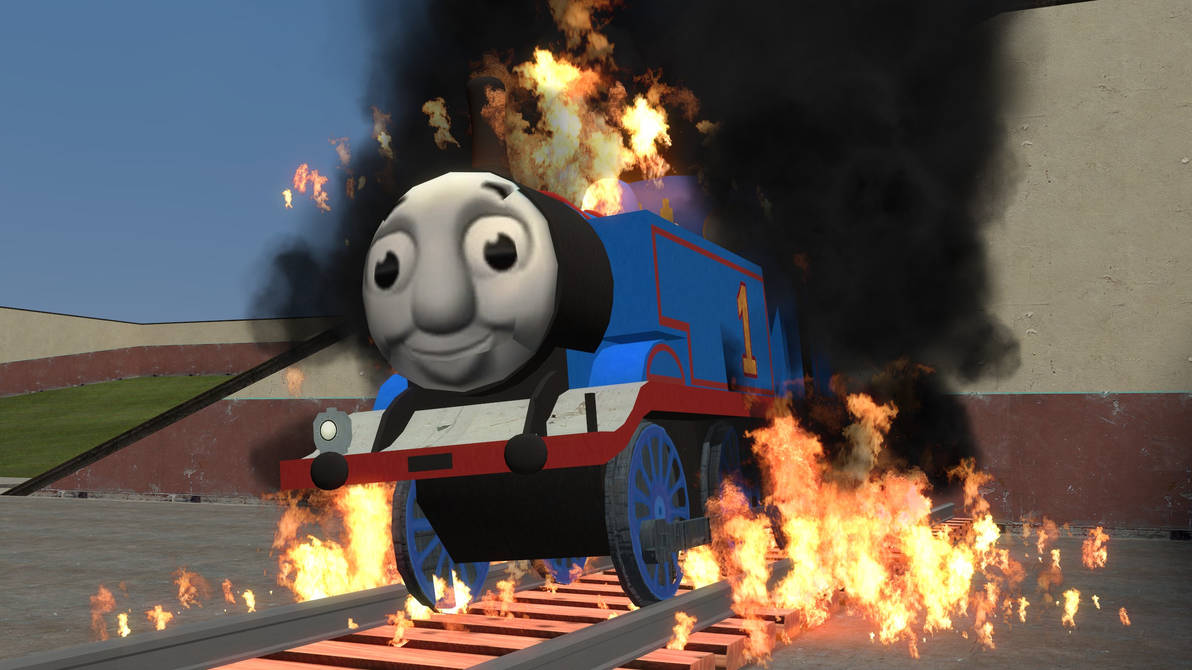 Thomas Burning by RedKirb on DeviantArt