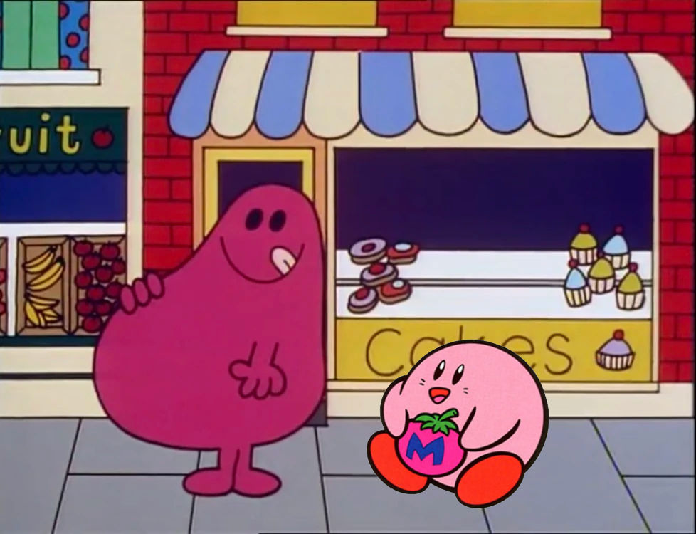 Mr. Greedy and Kirby by RedKirb on DeviantArt