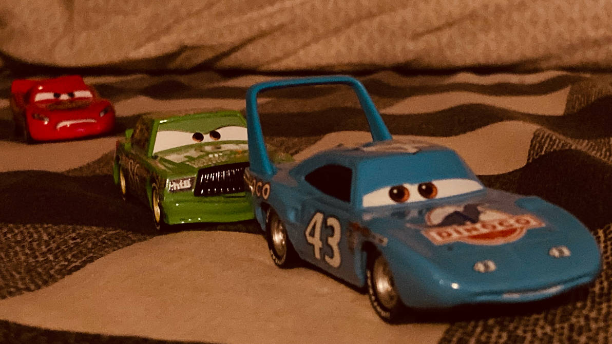 The King, Chick Hicks and McQueen Racing. by RedKirbDaRedPuffball on ...