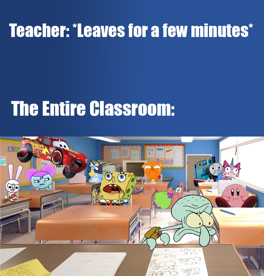 Classroom Routine Meme The Entire Classroom Meme by RedKirbDaRedPuffball on DeviantArt