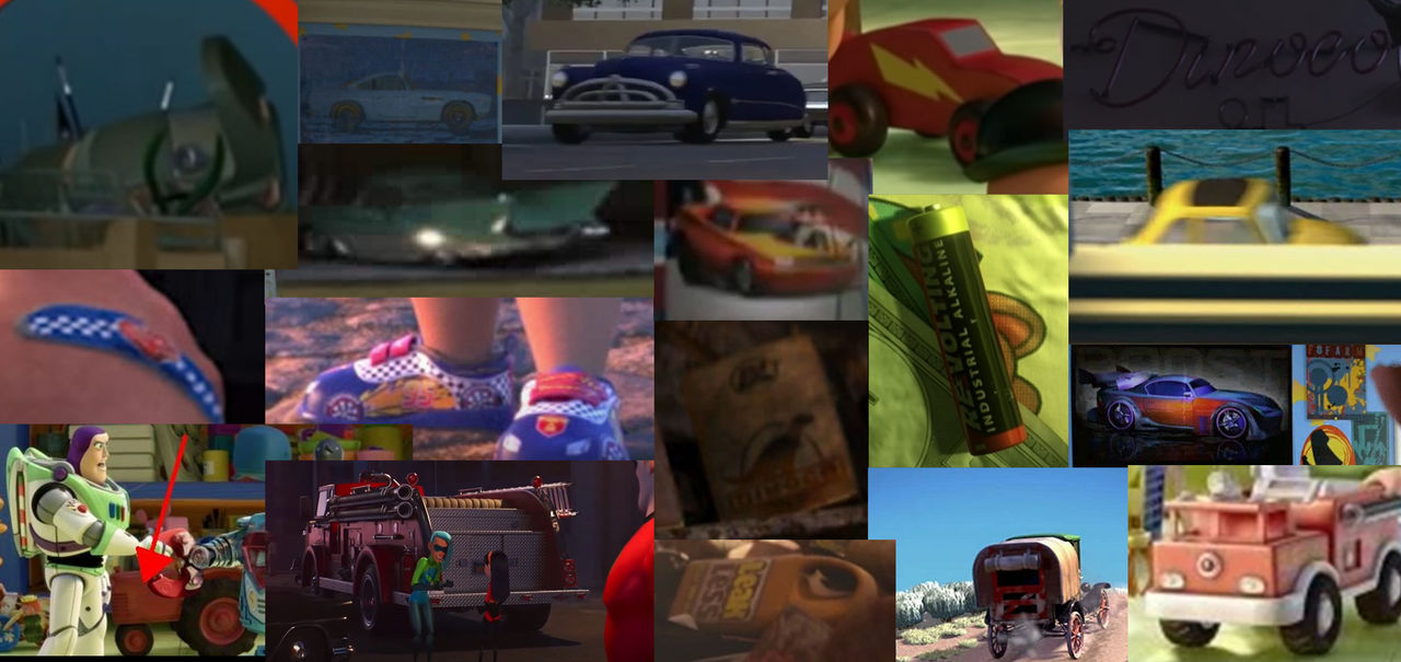 Cars References in other Pixar Films by RedKirb on DeviantArt