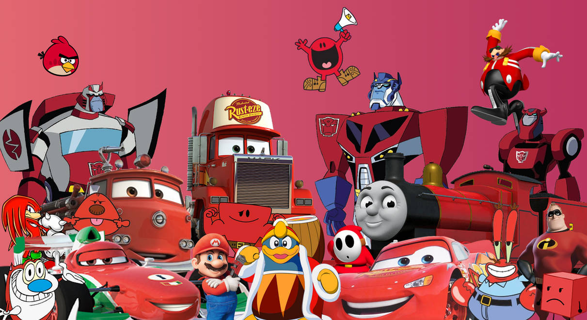 Red Character Collage by RedKirb on DeviantArt