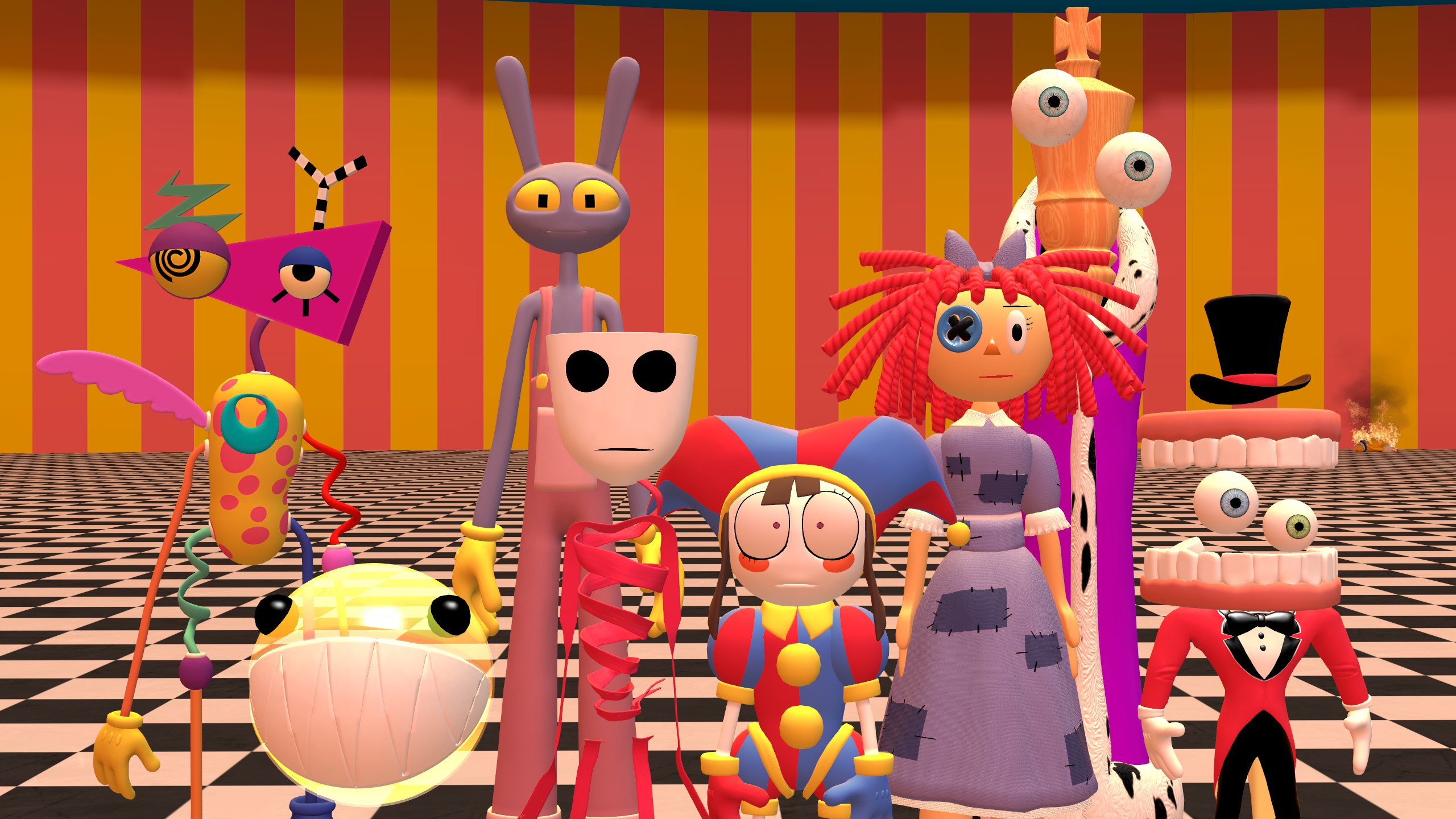 TADC Cast staring at you by RedKirb on DeviantArt