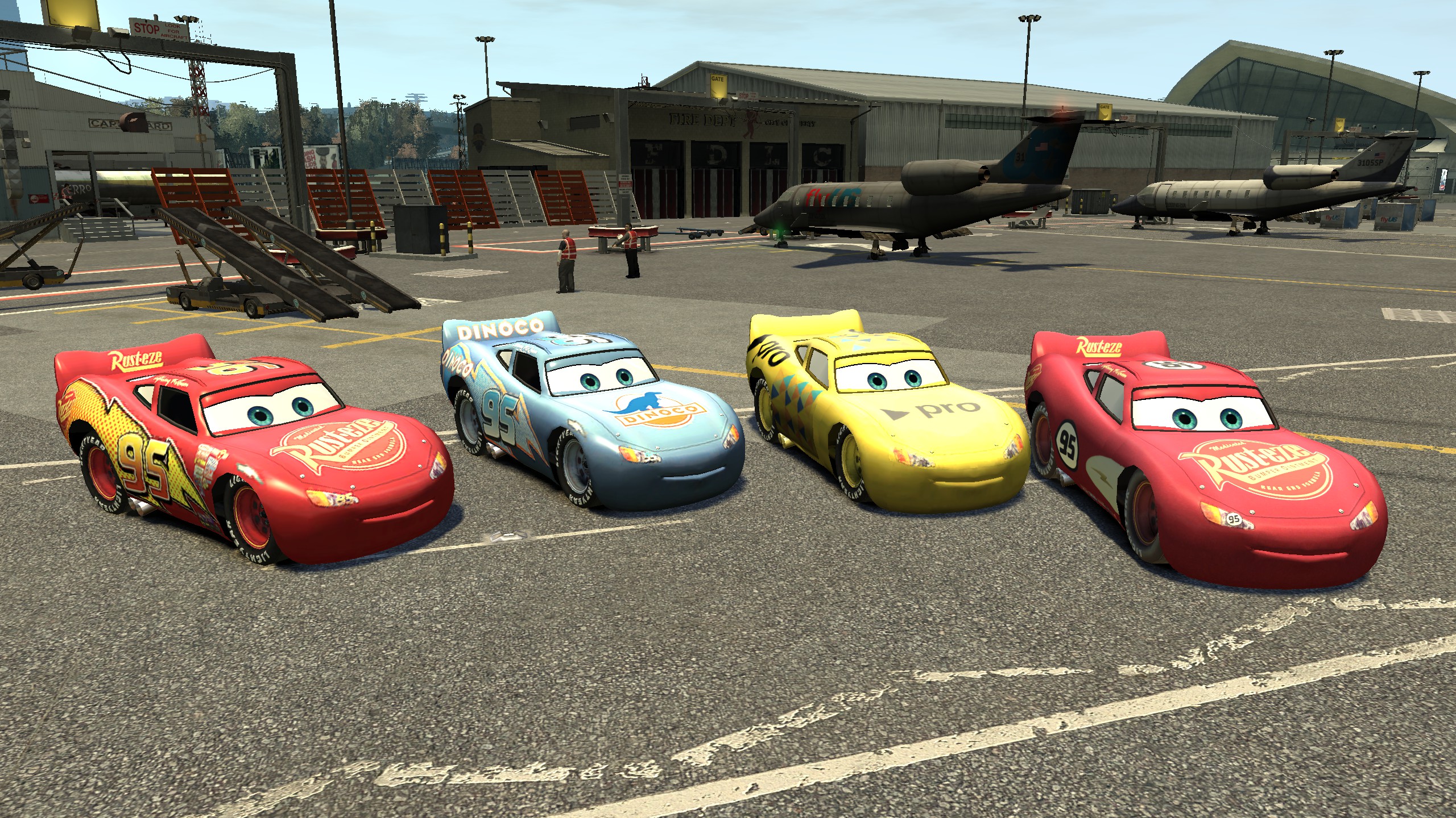 GTA 4 Lightning McQueen Dinoco Mod 