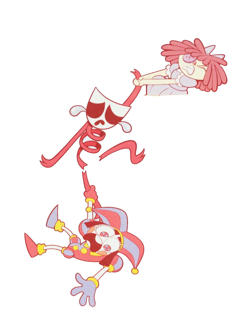 2D Pomni, Ragatha, and Gangle Vector by RedKirbDaRedPuffball on DeviantArt