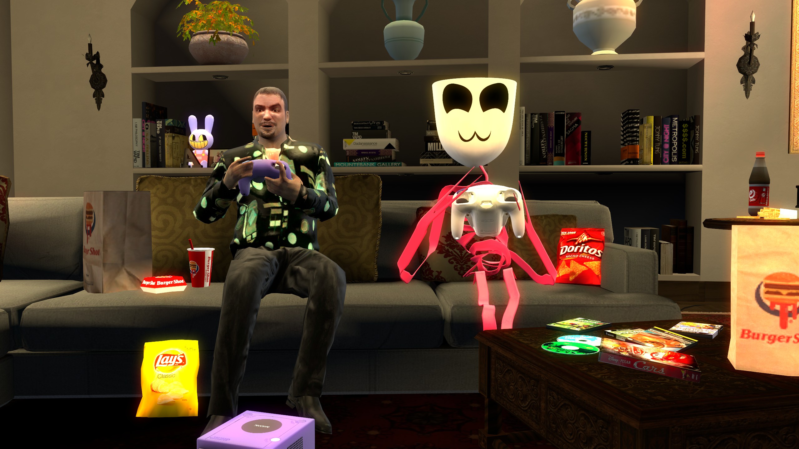 Gangle and Roman playing video games by RedKirbDaRedPuffball on DeviantArt